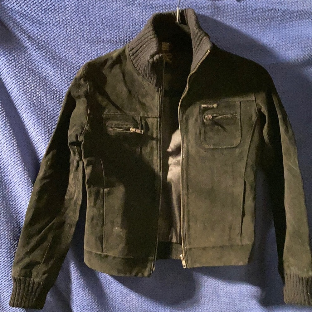Black suede jacket